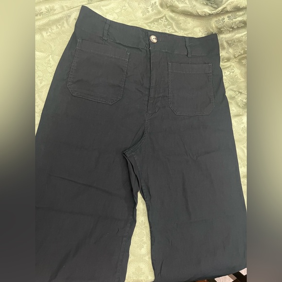 Maeve by Anthropologie the Colette Black Wide Leg Pants size 33 - Picture 14 of 16